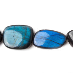 14x13-21x22mm Black Labradorite plain nugget beads 16 inch 20 pieces AAA (ONLINE ORDER ONLY)