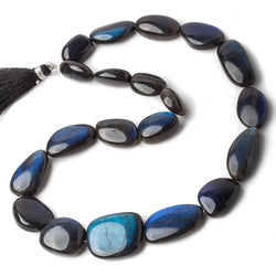 14x13-21x22mm Black Labradorite plain nugget beads 16 inch 20 pieces AAA (ONLINE ORDER ONLY)