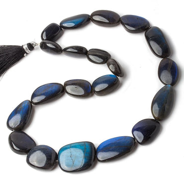 14x13-21x22mm Black Labradorite plain nugget beads 16 inch 20 pieces AAA (ONLINE ORDER ONLY)