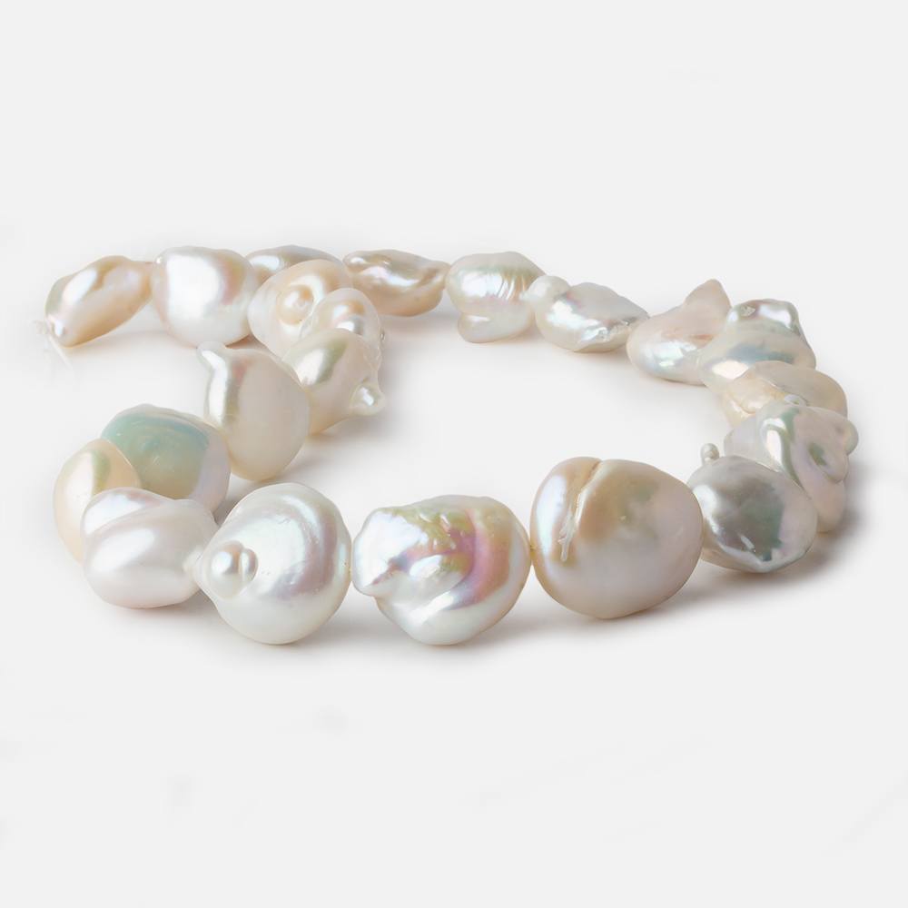 14x14-18x27mm Off White Ultra Baroque Freshwater Pearl 16 inch 13 pieces A (ONLINE ORDER ONLY)