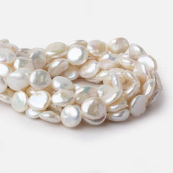 14x15-15x17mm Creamy White Coin Freshwater Pearls 16 inch 25 pieces (ONLINE ORDER ONLY)