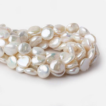 14x15-15x17mm Creamy White Coin Freshwater Pearls 16 inch 25 pieces (ONLINE ORDER ONLY)