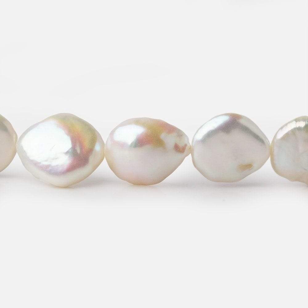 14x15-15x17mm Creamy White Coin Freshwater Pearls 16 inch 25 pieces (ONLINE ORDER ONLY)