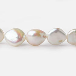 14x15-15x17mm Creamy White Coin Freshwater Pearls 16 inch 25 pieces (ONLINE ORDER ONLY)