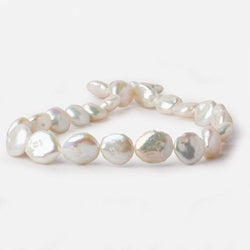 14x15-15x17mm Creamy White Coin Freshwater Pearls 16 inch 25 pieces (ONLINE ORDER ONLY)