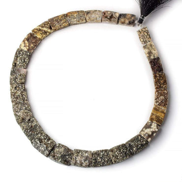 14x19-21x24mm Natural Crystal & Polished Ocean Jasper fancy shape Collar 25 beads AA (ONLINE ORDER ONLY)