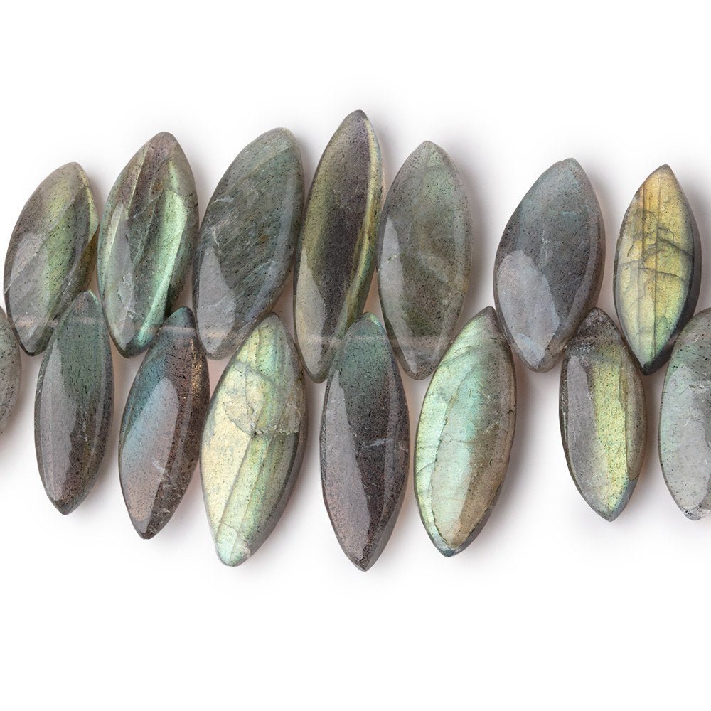 14x5-23x6mm Labradorite Plain Marquise Beads 8 inch 50 pieces (ONLINE ORDER ONLY)