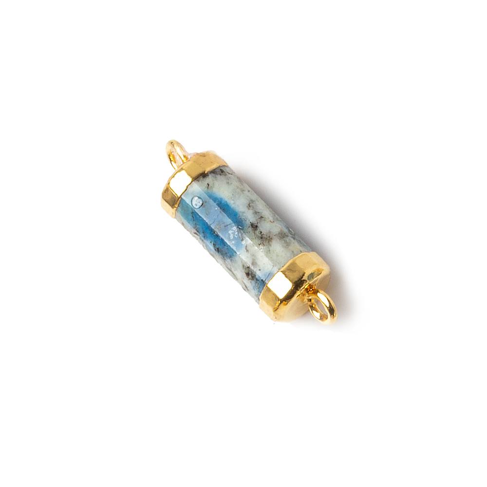 14x5mm Gold leafed K2 Azurite Granite "K2 Jasper" Barrel Tube Connector 1 piece (ONLINE ORDER ONLY)