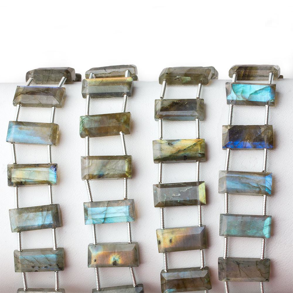 14x6mm Labradorite bevel faceted double drilled Rectangle beads 7 inch 16 pieces AA (ONLINE ORDER ONLY)