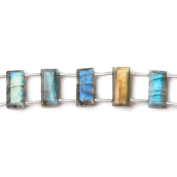 14x6mm Labradorite bevel faceted double drilled Rectangle beads 7 inch 16 pieces AA (ONLINE ORDER ONLY)