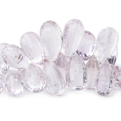 14x8-21x11mm Pink Amethyst Checkerboard Faceted Tear Drops 8 inch 62 Beads (ONLINE ORDER ONLY)