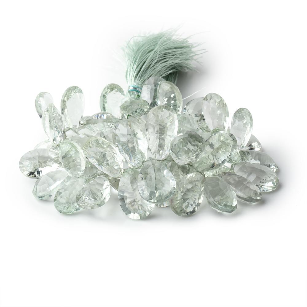 14x9-16x11mm Prasiolite Concave Faceted Pear Beads 7.5 inch 51 pieces AAA (ONLINE ORDER ONLY)