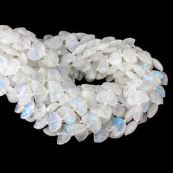 14x9-16x9mm Rainbow Moonstone faceted Half Moon beads 15.5 inch 36 pieces AA (ONLINE ORDER ONLY)