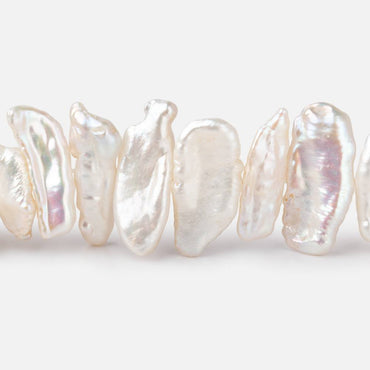 14x9-19x10mm Rosé White Biwa Freshwater Pearls 16 inch 34 pieces (ONLINE ORDER ONLY)