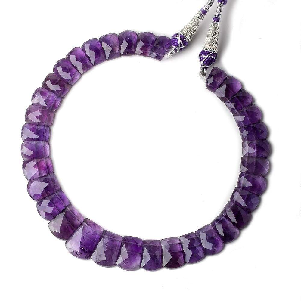 14x9-20x15mm Amethyst double drilled faceted fancy shape collar 34 beads (ONLINE ORDER ONLY)