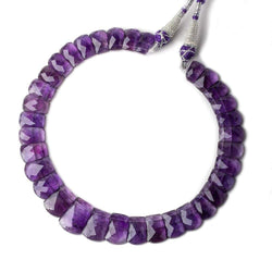 14x9-20x15mm Amethyst double drilled faceted fancy shape collar 34 beads (ONLINE ORDER ONLY)