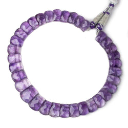 14x9-20x15mm Amethyst double drilled faceted fancy shape collar 34 beads (ONLINE ORDER ONLY)