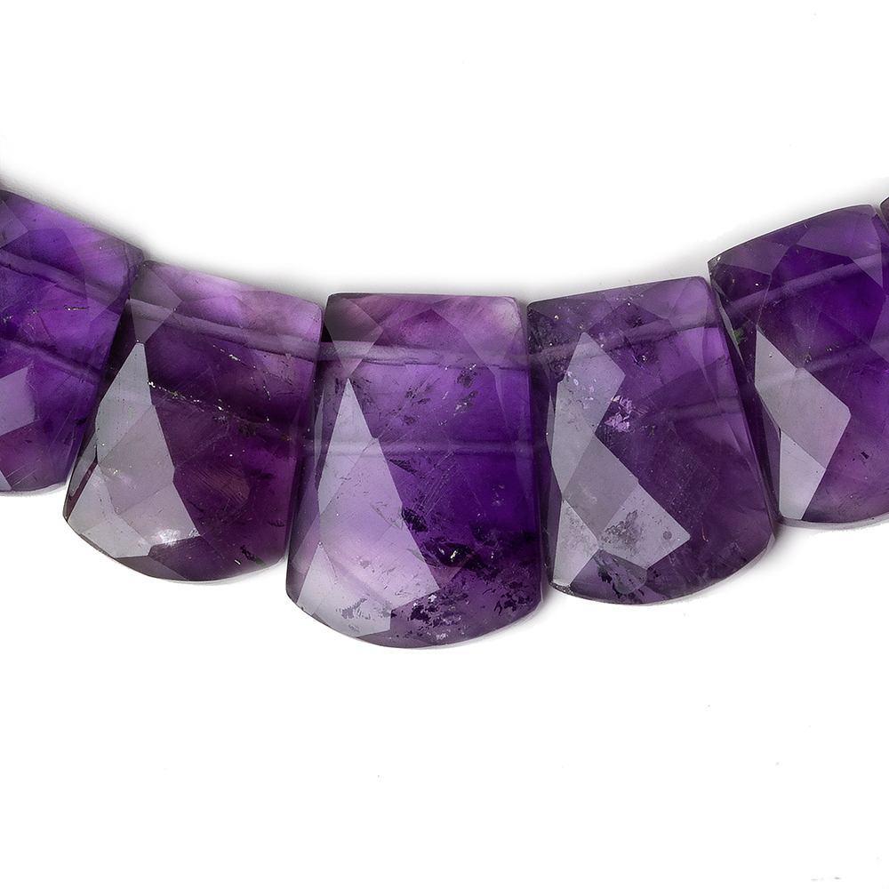 14x9-20x15mm Amethyst double drilled faceted fancy shape collar 34 beads (ONLINE ORDER ONLY)