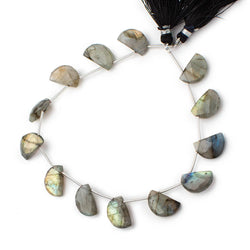 14x9mm Labradorite Faceted Half Moon Beads 8 inch 13 pieces (ONLINE ORDER ONLY)
