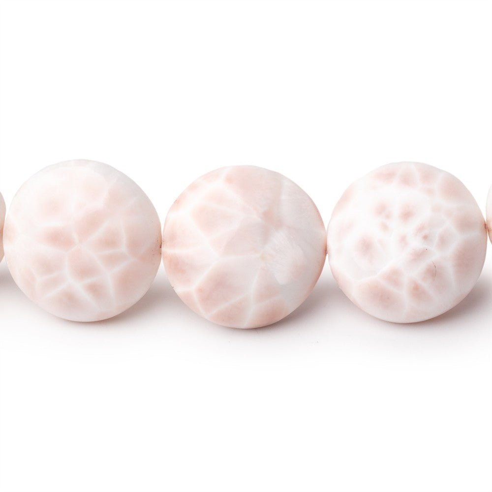 15-15.5mm Natrolite Plain Coin Beads 7.5 inch 13 pieces (ONLINE ORDER ONLY)