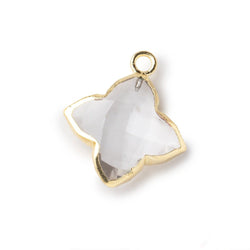 15-16mm Gold Leafed Crystal Quartz 4 Pointed Star Focal Pendant 1 piece (ONLINE ORDER ONLY)
