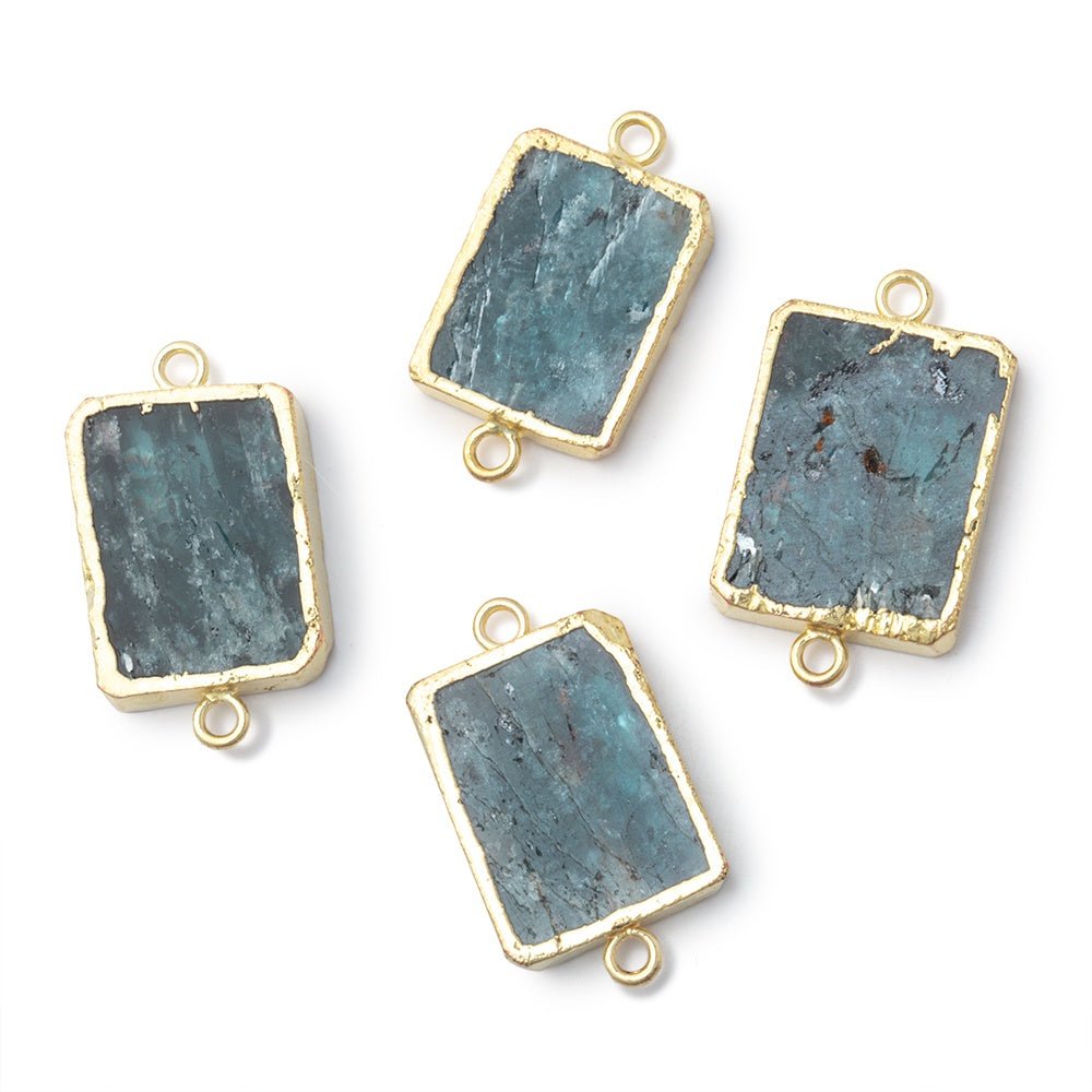 15-16mm Gold Leafed Kyanite Rectangular Slice Focal 1 Connector (ONLINE ORDER ONLY)