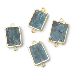 15-16mm Gold Leafed Kyanite Rectangular Slice Focal 1 Connector (ONLINE ORDER ONLY)