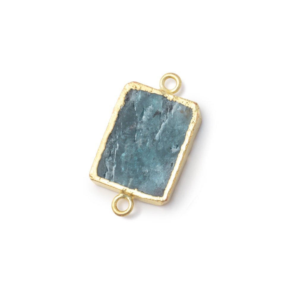 15-16mm Gold Leafed Kyanite Rectangular Slice Focal 1 Connector (ONLINE ORDER ONLY)