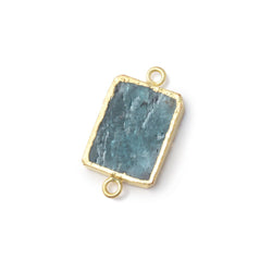 15-16mm Gold Leafed Kyanite Rectangular Slice Focal 1 Connector (ONLINE ORDER ONLY)