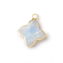 15-16mm Gold Leafed Rainbow Moonstone 4 Pointed Star Focal Pendant 1 piece (ONLINE ORDER ONLY)