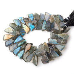 15-16mm Labradorite Faceted Fancy Briolette 7 inch 55 Beads AA (ONLINE ORDER ONLY)