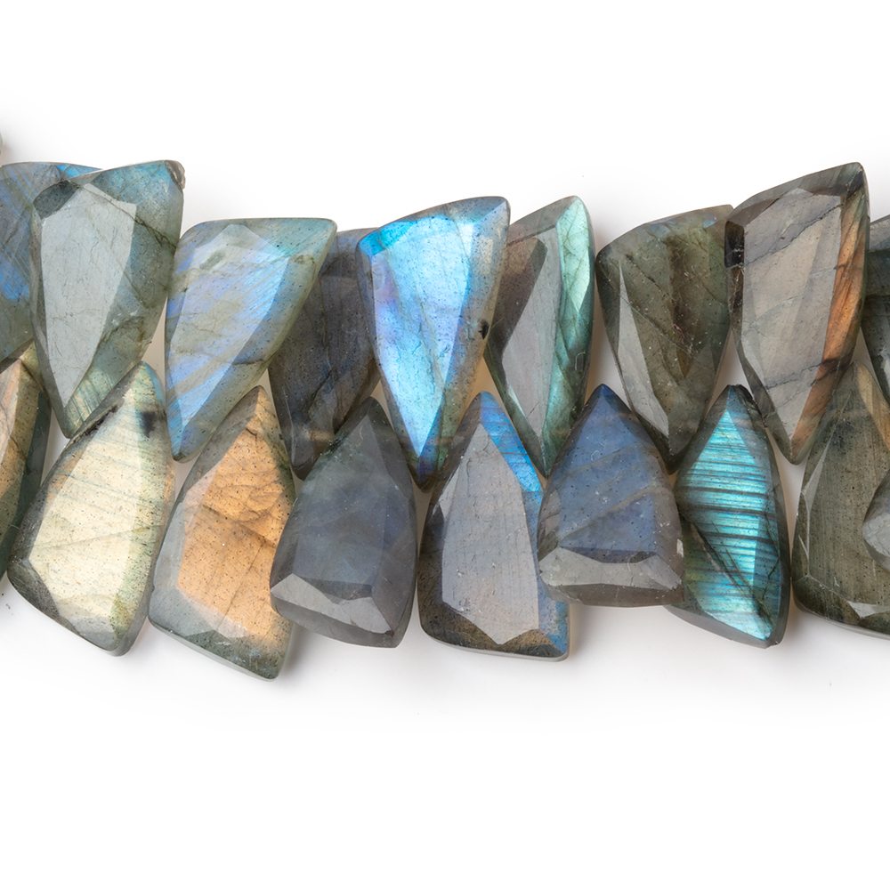 15-16mm Labradorite Faceted Fancy Briolette 7 inch 55 Beads AA (ONLINE ORDER ONLY)