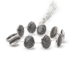 15-16mm Sterling Silver Bezel Celestial Quartz Faceted Nuggets 7 inch 10 Beads (ONLINE ORDER ONLY)
