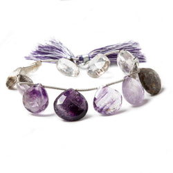 15-17mm Mossy Amethyst Faceted Heart Beads 8 inch 13 beads (ONLINE ORDER ONLY)