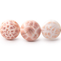 15-17mm Natrolite Plain Coin Beads 7.5 inch 12 pieces (ONLINE ORDER ONLY)