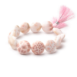 15-17mm Natrolite Plain Coin Beads 7.5 inch 12 pieces (ONLINE ORDER ONLY)