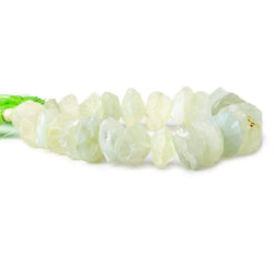 15-19mm Yellowish Green Agate Hammer Faceted Disc Beads 8 inch 23 pieces (ONLINE ORDER ONLY)