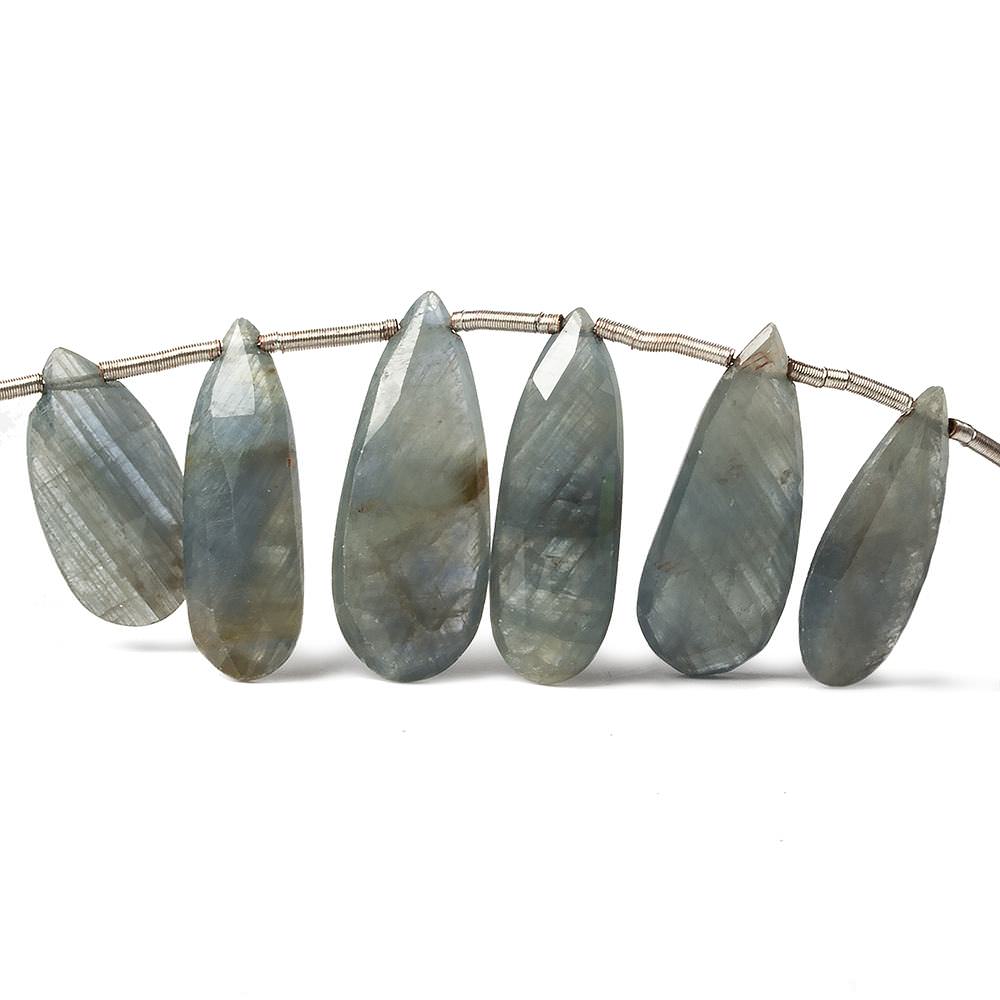 15-23mm Greenish Blue Sapphire Elongated Pear 8 inch 21 pieces (ONLINE ORDER ONLY)