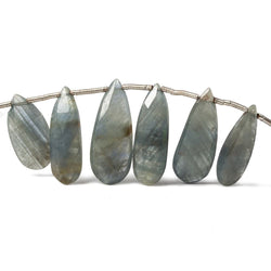 15-23mm Greenish Blue Sapphire Elongated Pear 8 inch 21 pieces (ONLINE ORDER ONLY)