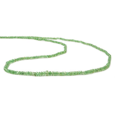 1.5-3.5mm Tsavorite Garnet Beads Faceted Rondelle 20 inch 398 pieces (ONLINE ORDER ONLY)