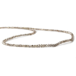 1.5-3mm Champagne Diamond Faceted Rondelle Beads 15.5 inch 274 pieces (ONLINE ORDER ONLY)