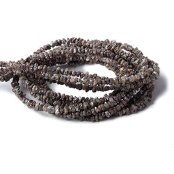 1.5-3mm Dark Chocolate Brown Diamond crystal nugget beads 15 inch 225 pcs (ONLINE ORDER ONLY)