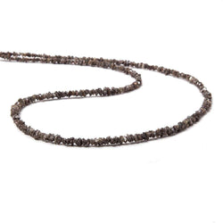 1.5-3mm Dark Chocolate Brown Diamond crystal nugget beads 15 inch 225 pcs (ONLINE ORDER ONLY)