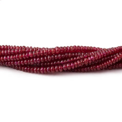 1.5-3mm Natural Ruby Plain Rondelle Beads 16 inch 325 pieces AAA (ONLINE ORDER ONLY)