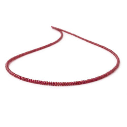 1.5-3mm Natural Ruby Plain Rondelle Beads 16 inch 325 pieces AAA (ONLINE ORDER ONLY)