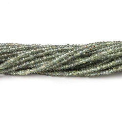 1.5-3mm Sage Green Songea Sapphire Faceted Rondelle Beads 16 inch 250 pcs (ONLINE ORDER ONLY)