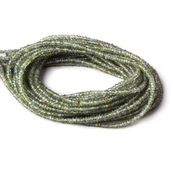 1.5-3mm Sage Green Songea Sapphire Faceted Rondelle Beads 16 inch 250 pcs (ONLINE ORDER ONLY)