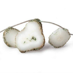 15-40mm Chlorite Solar Quartz Top Drilled Slice with Chlorite Edge 18 inch 13 pieces (ONLINE ORDER ONLY)