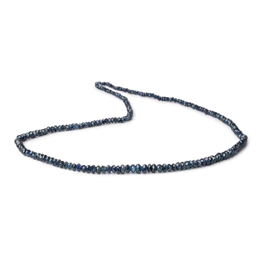 1.5-4.5mm Blue Sapphire Faceted Rondelle Beads 16 inch 224 pieces (ONLINE ORDER ONLY)