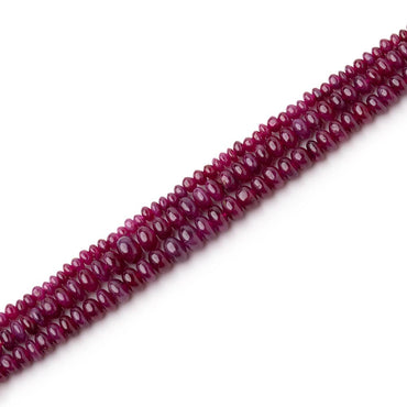 1.5-4mm Ruby Plain Rondelle Beads Lot of 3 Strands AA (ONLINE ORDER ONLY)